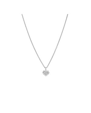 Lyomi Anhänger Mit Kette 585/- Weißgold 13 Synth. Diam. 0,17Ct - Mettallic
