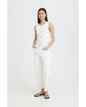 Ichi Ärmellose Ihpalma Ärmellose Regular Fit - Weiß