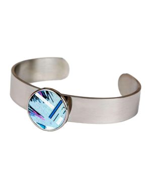 DeMarie Armreif Edelstahl Mit Silber-/Goldeinlage - Weiß
