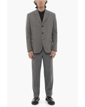 Neil Barrett Slim Fit Anzug Mit 3 Knöpfen, Seitenschlitzen Und Revers - Grau