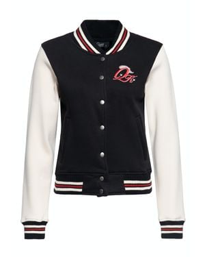 Queen Kerosin Damen College Sweatjacke Rebel - Blau