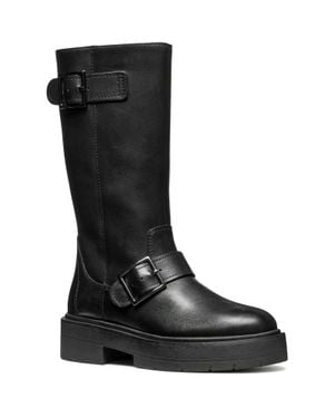 Geox D Spherica Ec7 Lederstiefel Für Damen - Schwarz