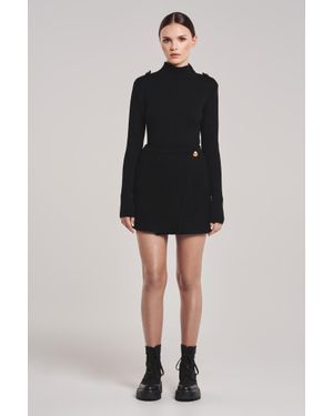Bennu Schwarzer Damen Merinowolle Rollkragenpullover