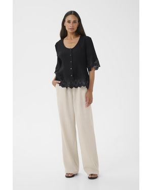 Karen By Simonsen Kurzarm-Bluse Kburith Kurzarm-Bluse Feminine - Schwarz