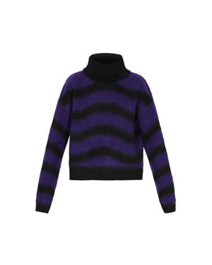 myMo Pullover Frauen Schwarz - Blau