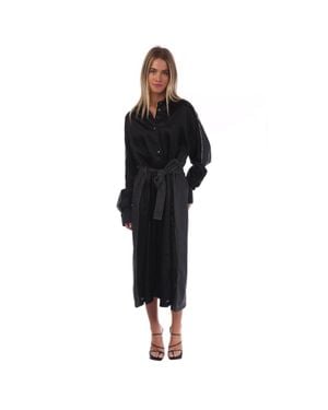 DIESEL "D-Paige-Stram" Hemdblusenkleid Für Damen, Kunstseide - Schwarz