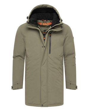 STONE HARBOUR Herren Winterjacke Phinoo Mit Fleece-Taschen & 2-Wege-Reißverschluss - Grün