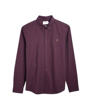Farah Button-Down-Hemd Für Herren, Regulär - Lila