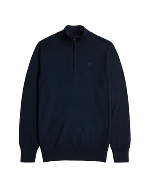 G-Star Premium Core Half Zip Knit Strickpullover - Blau