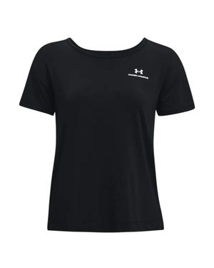 Under Armour "Rush Energy Core" T-Shirt Für Damen Kurzärmlig - Schwarz
