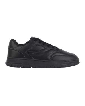 Fabric Sneaker Für Herren, Zum Schnüren, Flach - Schwarz