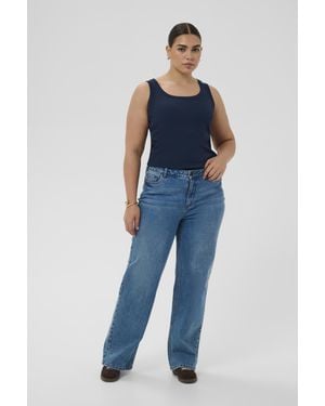 Kaffe Jerseytop Kccarina Jerseytop Tight Fit - Blau