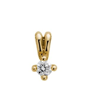 Lyomi Anhänger 585/- Gelbgold 1 Synth. Diam. 0,15 Ct - Weiß