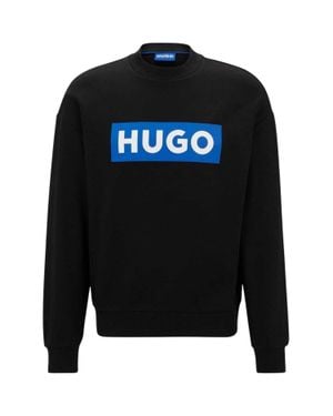 HUGO "Niero" Sweatshirt Für Herren, Rundhalsausschnitt - Schwarz