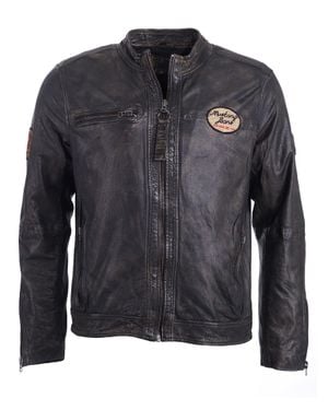 Mustang Lederjacke Varberg - Schwarz