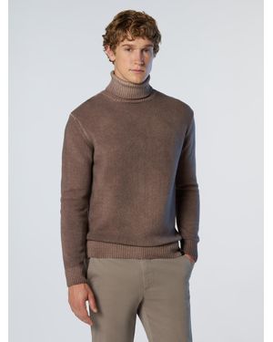 North Sails Pullover Verblasster Rollkragenpullover - Braun