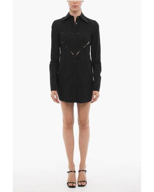 Ambush Unifarbenes Hemdblusenkleid Mit Cut-Out-Details - Schwarz