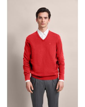 Bugatti Herren Pullover Mit Komfortablem Schnitt - Rot