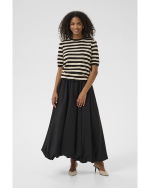 Kaffe Strickpullover Regular Fit Offwhite - Schwarz