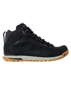 Obōz "Bozeman" Wanderstiefel Für Kinder, Leder, Wasserfest (Burgfelsen) - Schwarz