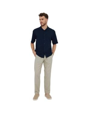 Threadbare "Drewrea" Hemd Für Herren, Kurzärmlig - Blau