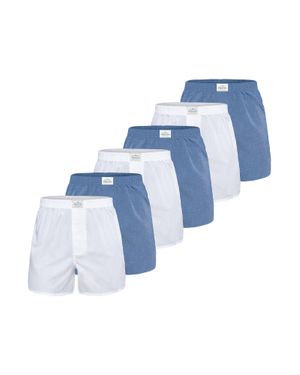 Lakeford & Sons Herren Boxer American Boxershorts Herren 6-Pack - Blau