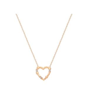 dKeniz Kette 925 Sterling Silber Rosevergoldet Glänzend 42+3Cm Zirkonia Weiß - Mettallic