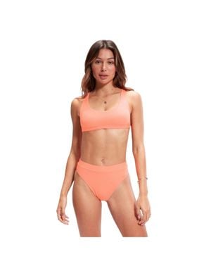 Speedo Bikinihöschen Für Damen, Hoch Geschnitten - Orange