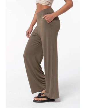 Basiclo Long Viscose Pants - Grün