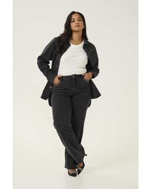Kaffe Jeans Regular Fit Washed Denim - Schwarz