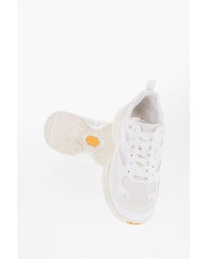 Neil Barrett Croquis Einfarbige Low-Top-Sneaker Aus Mesh Und Wildleder - Weiß