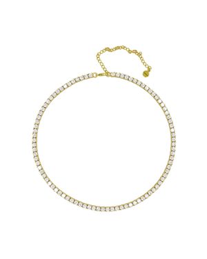 Fashionbox Collier Vergoldet Mit Zirkonia Weiss - Mettallic