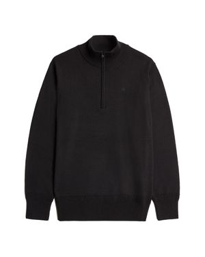 G-Star Premium Core Half Zip Knit Strickpullover - Schwarz