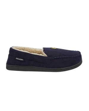 Lyle & Scott "Aspen" Mokassin-Hausschuhe Für Herren, Wildlederimitat - Blau