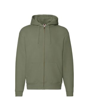 Fruit Of The Loom "Premium" Hoodie Mit Durchgehendem Reißverschluss Für Herren (Klassisch Olivgrün)