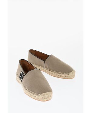 Off-White c/o Virgil Abloh Slip-On-Espadrilles Anglette Mit Gesticktem Logo - Braun