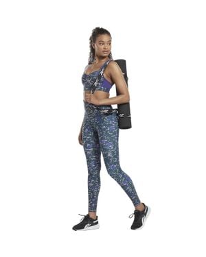 Reebok "Lux" Sport-Bh Für Damen, Mittlere Belastung (Tannengrün) - Blau