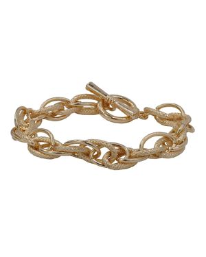 Steuer Modeschmuck Armband Metall Vergoldet Strukturiert 20Cm - Mettallic
