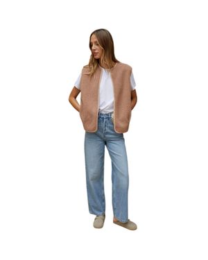 Threadbare "Niya" Weste Für Damen, Leicht, Teddyfleece (Mauve) - Blau