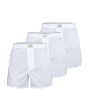 Lakeford & Sons Herren Boxer American Boxershorts Herren 3-Pack - Weiß