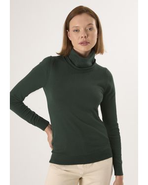 Felix Hardy Pullover Rollkragenpullover - Grün
