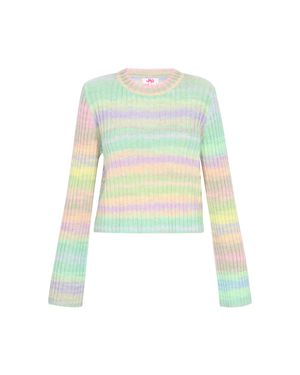 myMo Pullover Frauen Limetten-Mehrfarbig - Grün