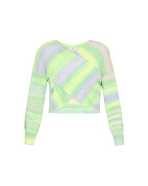 myMo Pullover Frauen Grün Mehrfarbig