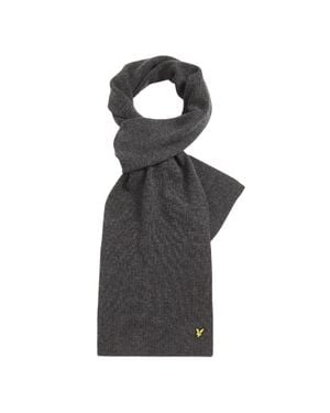 Lyle & Scott Schal, Gerippt, Lammwolle Mischung - Schwarz