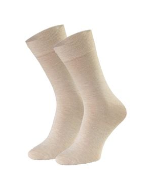 Steve Madden 2 Paare Herren Kaschmirsocken - Natur