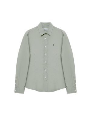 POLO CLUB Popeline-Hemd Slim Fit Jadegrün Mit „Rigby Go“-Stickerei