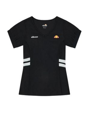 Ellesse "Lowery" T-Shirt Für Damen, V-Ausschnitt - Schwarz