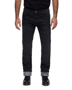 King Kerosin Herren Motorradjeans Kustombuilt - Schwarz