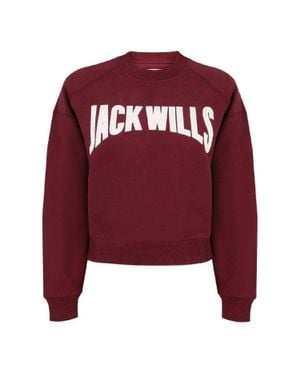 Jack Wills Sweatshirt Für Damen, Rundhalsausschnitt (Burgunderrot)