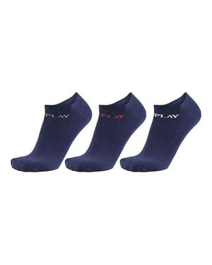 Replay "Banderole" Liner Socken Für Herren/Damen (3Er-Pack) (Dunkelblau)